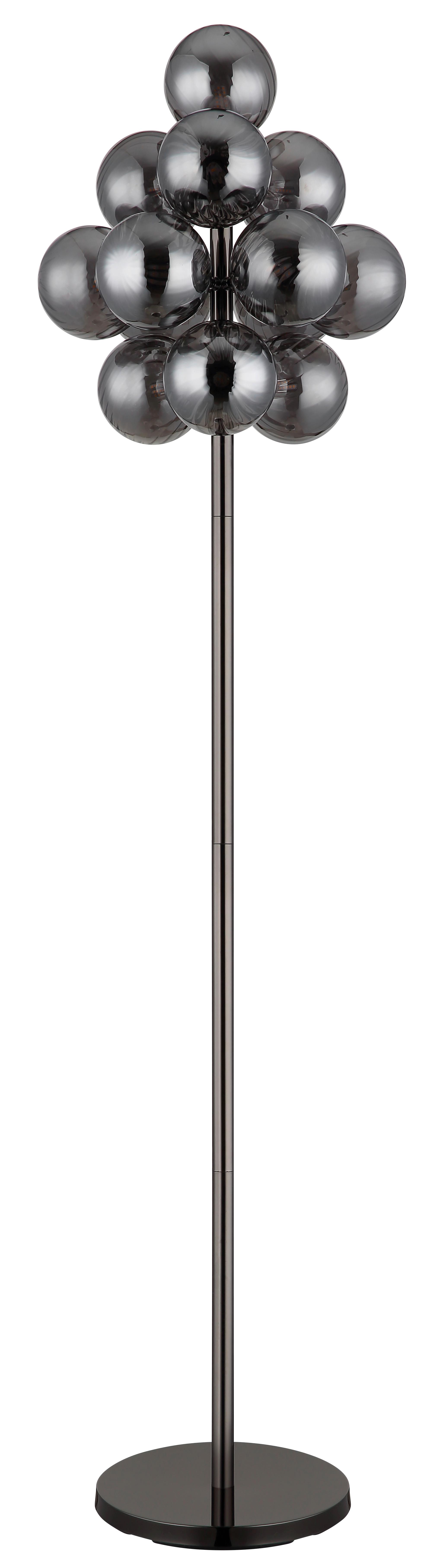 STEHLEUCHTE 56146SG CONOR - gris/noir, Design, verre/métal (39,5/160cm) - Globo
