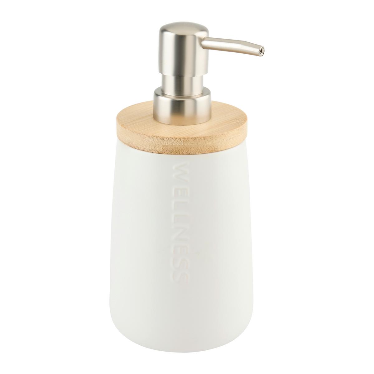 Dozirnik Za Milo Edna - barve niklja/bela, Moderno, umetna masa/keramika (8,5cm) - Mömax