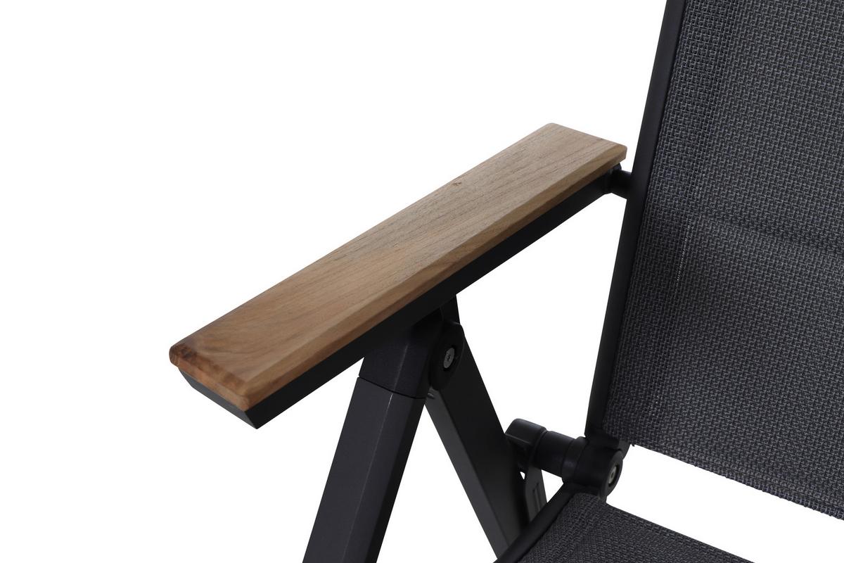 Gartenstuhl-Set Tesor 2-tlg. Anthrazit Hochlehner - Anthrazit, Basics, Holz/Kunststoff (59/110/68cm) - Siena Garden