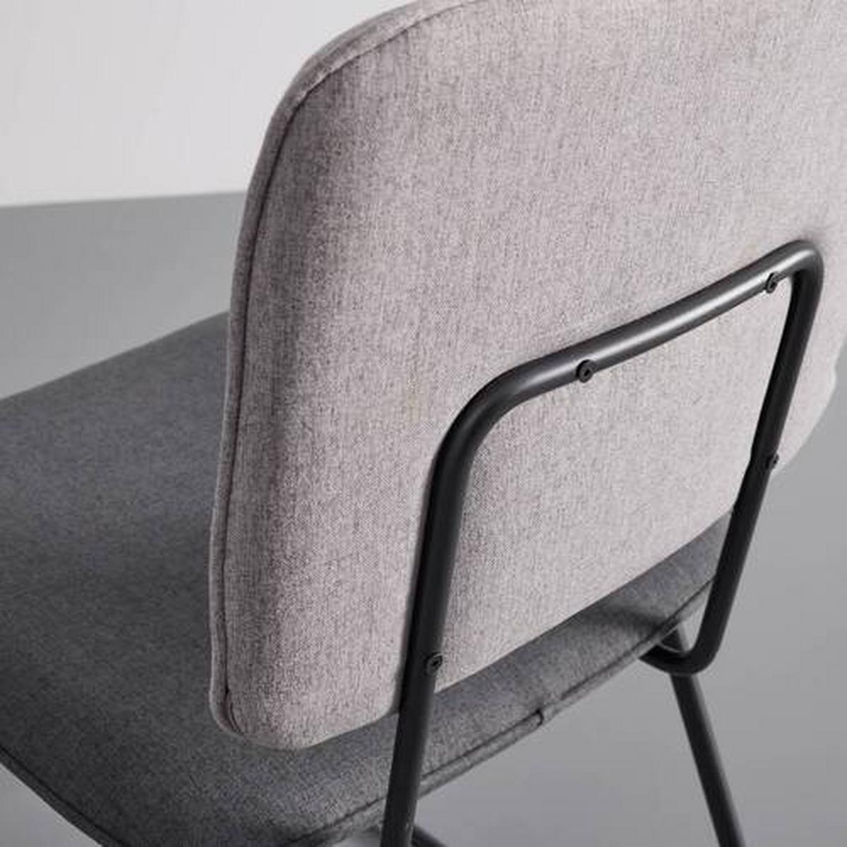 KRZESŁO AVA - jasnoszary/czarny, Modern, metal/drewno (49/85/62cm) - Bessagi Home