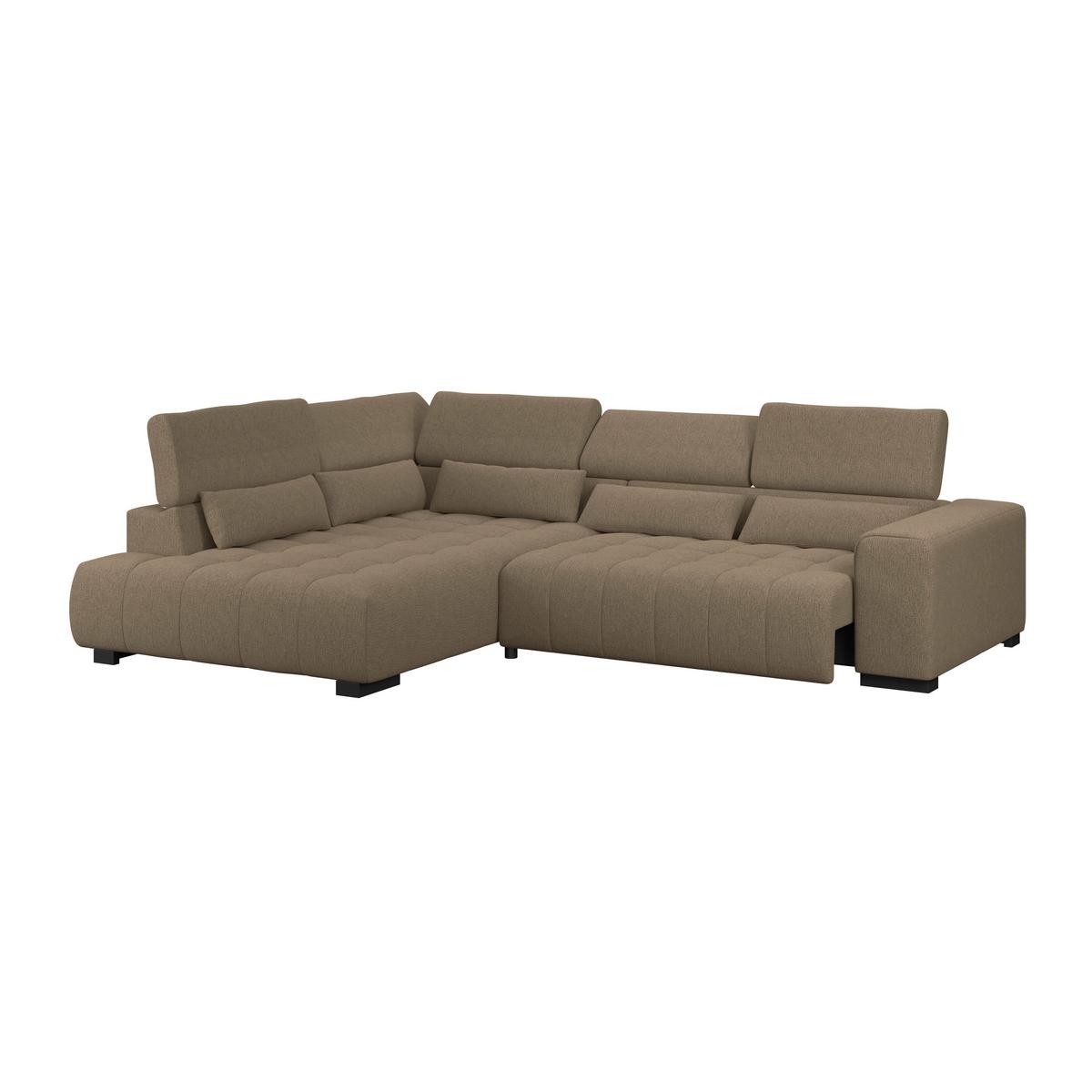 Kutna Garnitura Matera - smeđa/crna, Trend, tekstil/drvo (226/311cm)