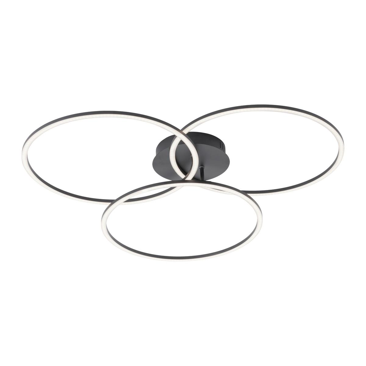 LAMPA SUFITOWA LED 14539-18 IVANKA - czarny, Design, tworzywo sztuczne/metal (79/76/9cm)