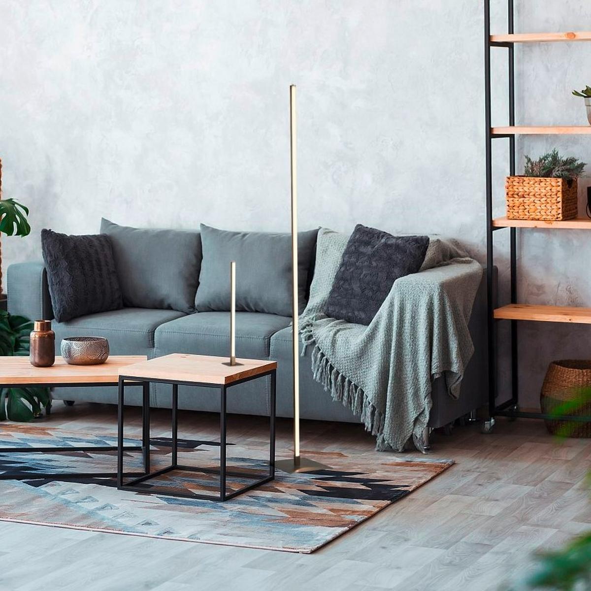 LED Állólámpa Eu96383-1ss - ezüstszínű/fehér, Basics, műanyag/fém (20/150/20cm)