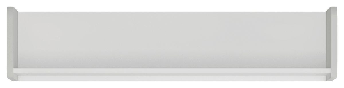 Zidna Polica Flexi - bijela/siva, Moderno, drvni materijal (118/26/24cm) - Premium Living