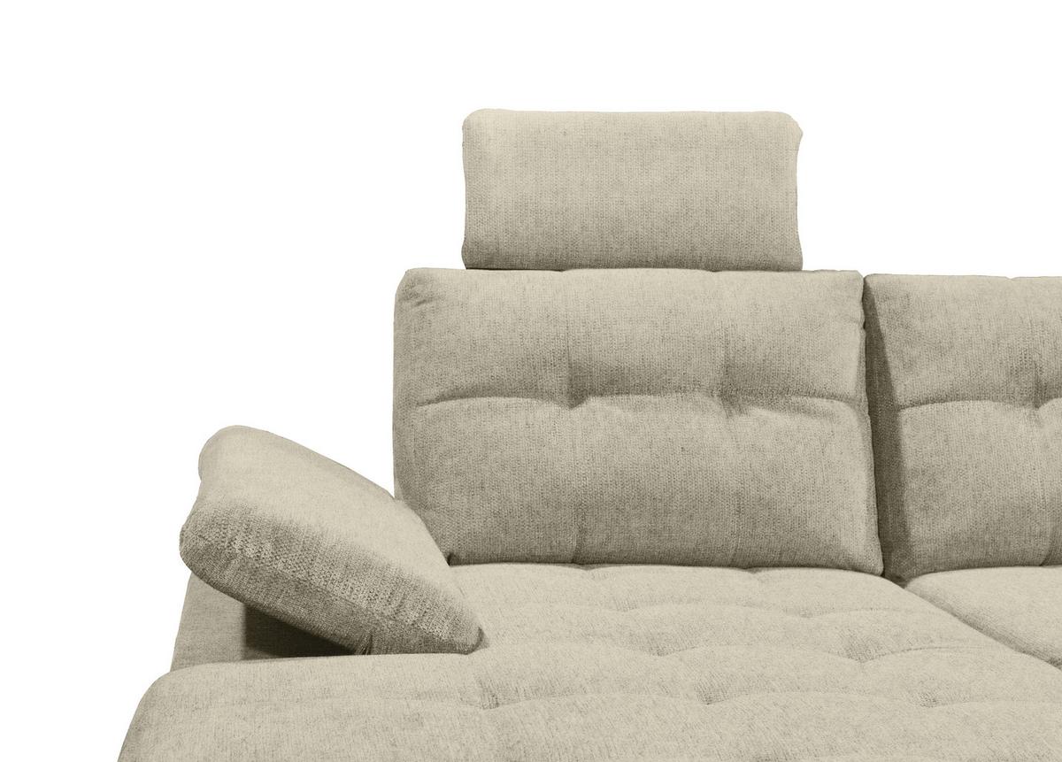 Wohnlandschaft Durban U ca. 170x324x218 cm Beige - Beige/Schwarz, KONVENTIONELL, Kunststoff/Textil (170/324/218cm) - MID.YOU