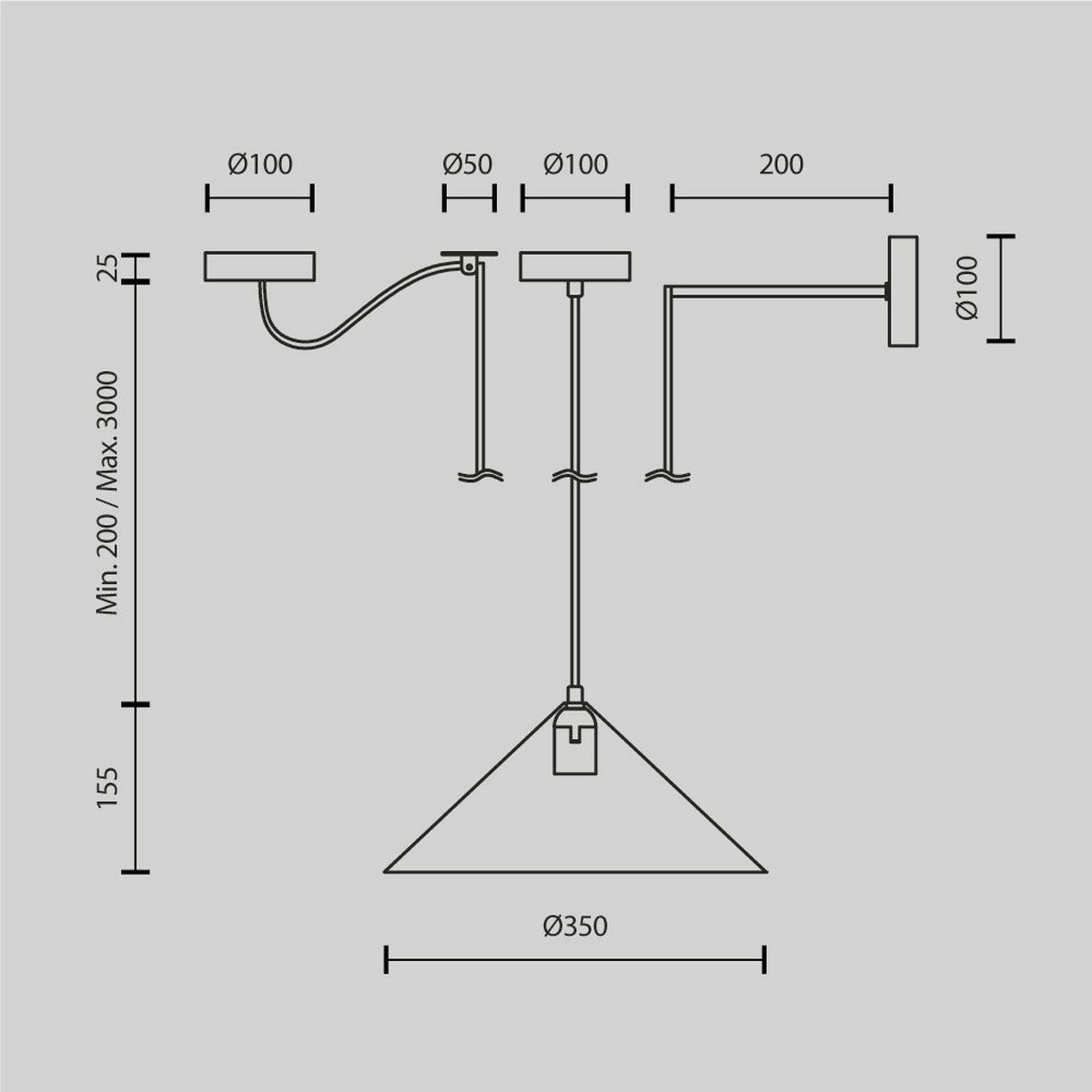 Pendelleuchte Mod167pl-01gr - Grau, Design, Metall (35/318cm) - MAYTONI
