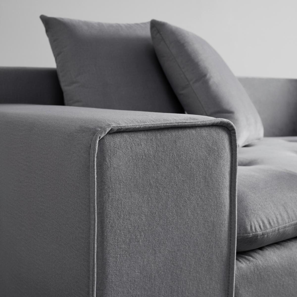 Coltar AVA - gri deschis, Modern, lemn/textil (251/62/154cm) - Bessagi Home