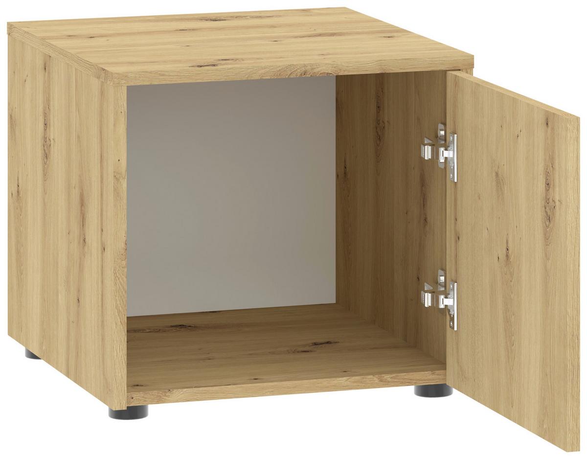 Aufsatzschrank Kivo Eiche Artisan - Schwarz/Eiche Artisan, MODERN, Holzwerkstoff/Kunststoff (45/39,8/52,1cm) - Based