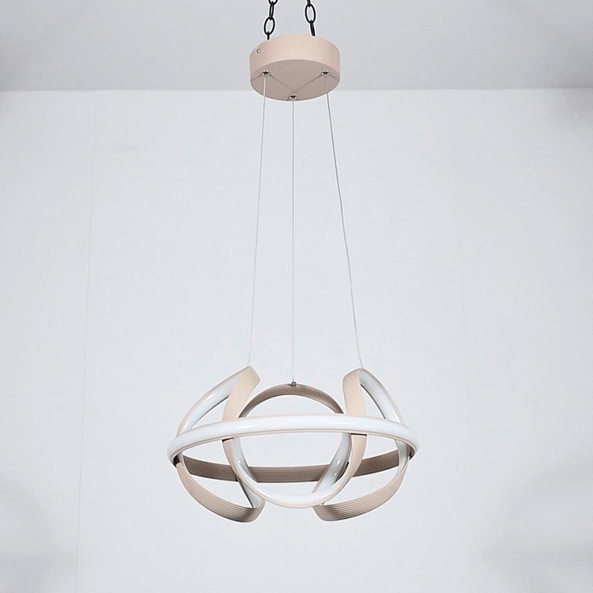 LAMPA WISZĄCA TARA - kolor piaskowy, Trend, tworzywo sztuczne/metal (41,5/120cm) - Collet's Monde