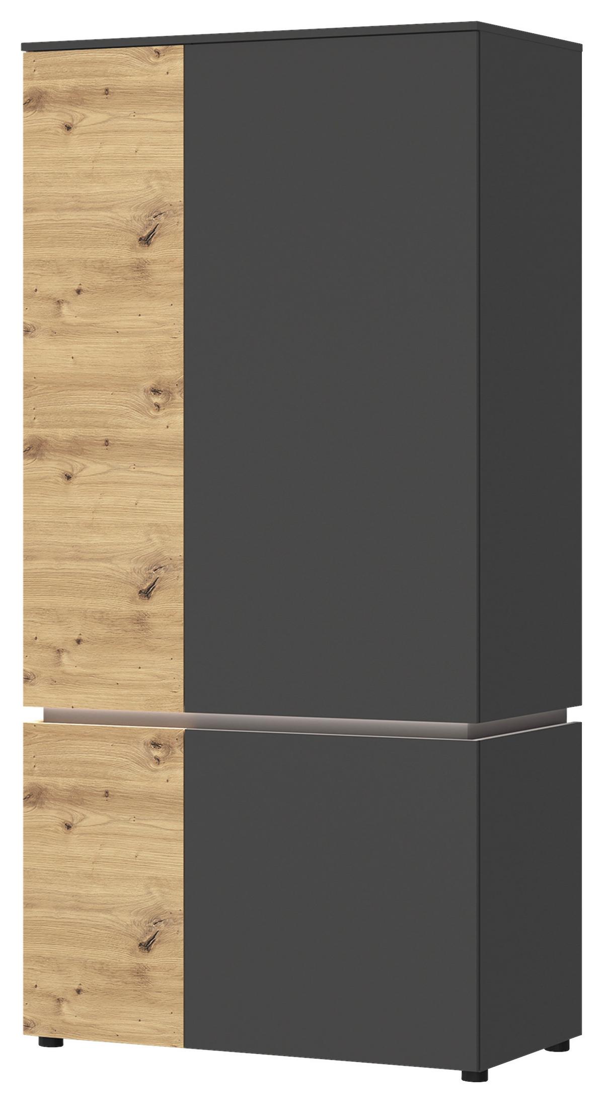 Dulap LUCI - culoare lemn stejar/stejar Artisan, Trend, material pe bază de lemn (95,4/199/58cm) - Modern Living