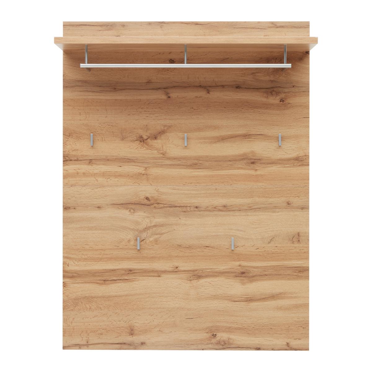 Garderobenpaneel in Eichefarben - Eichefarben/Eiche Wotan, Konventionell, Holzwerkstoff (84/112/30cm) - Mömax