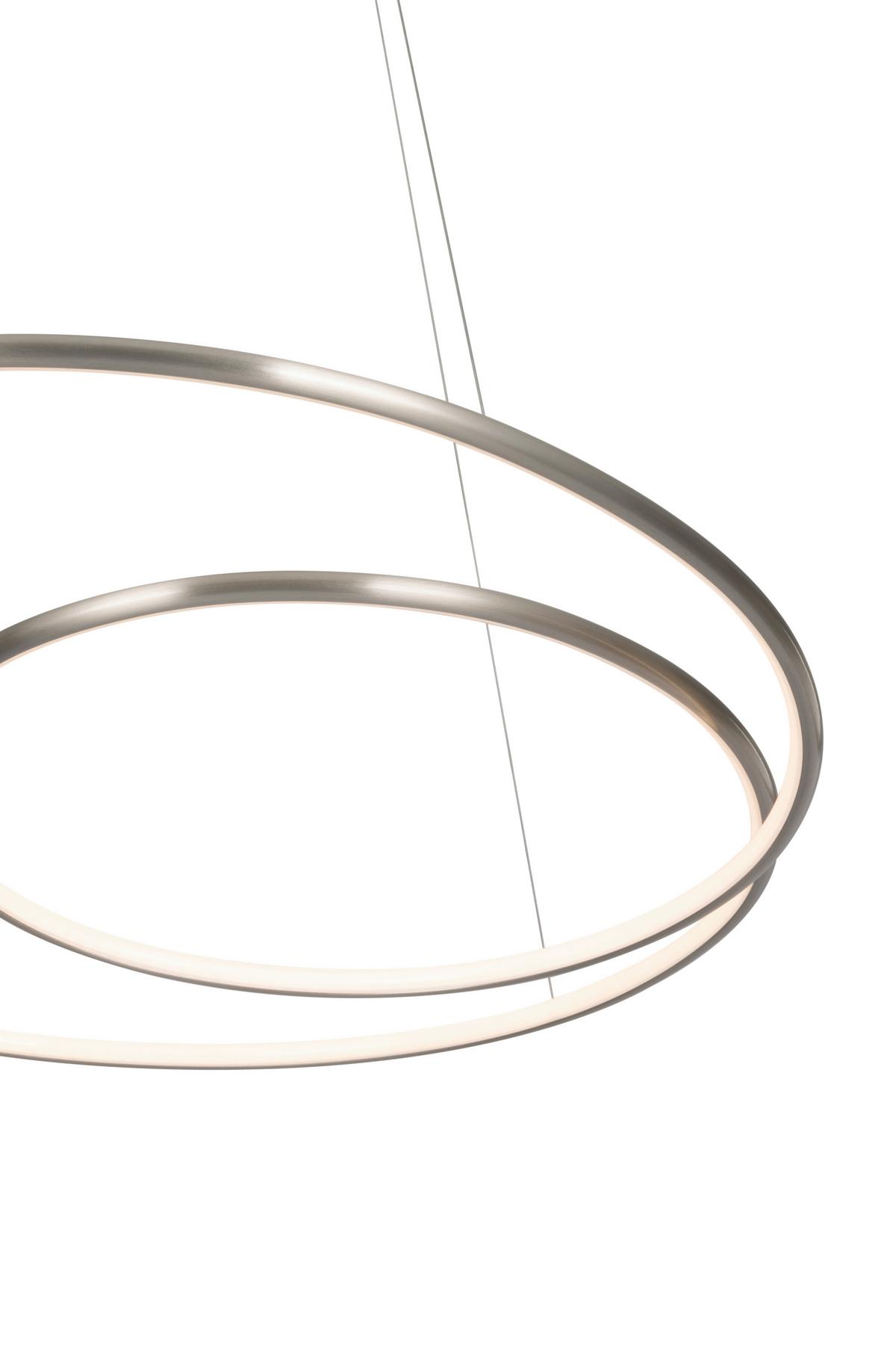 LAMPA WISZĄCA LED BIRMINGHAM *SBN* - kolor niklowy, Lifestyle, tworzywo sztuczne/metal (67/150cm) - Novel