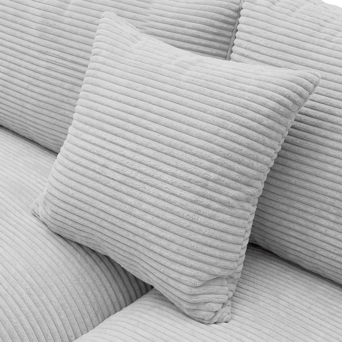 Ecksofa Pedro Hellgrau - Hellgrau/Schwarz, MODERN, Kunststoff/Textil (190/300cm) - Mömax