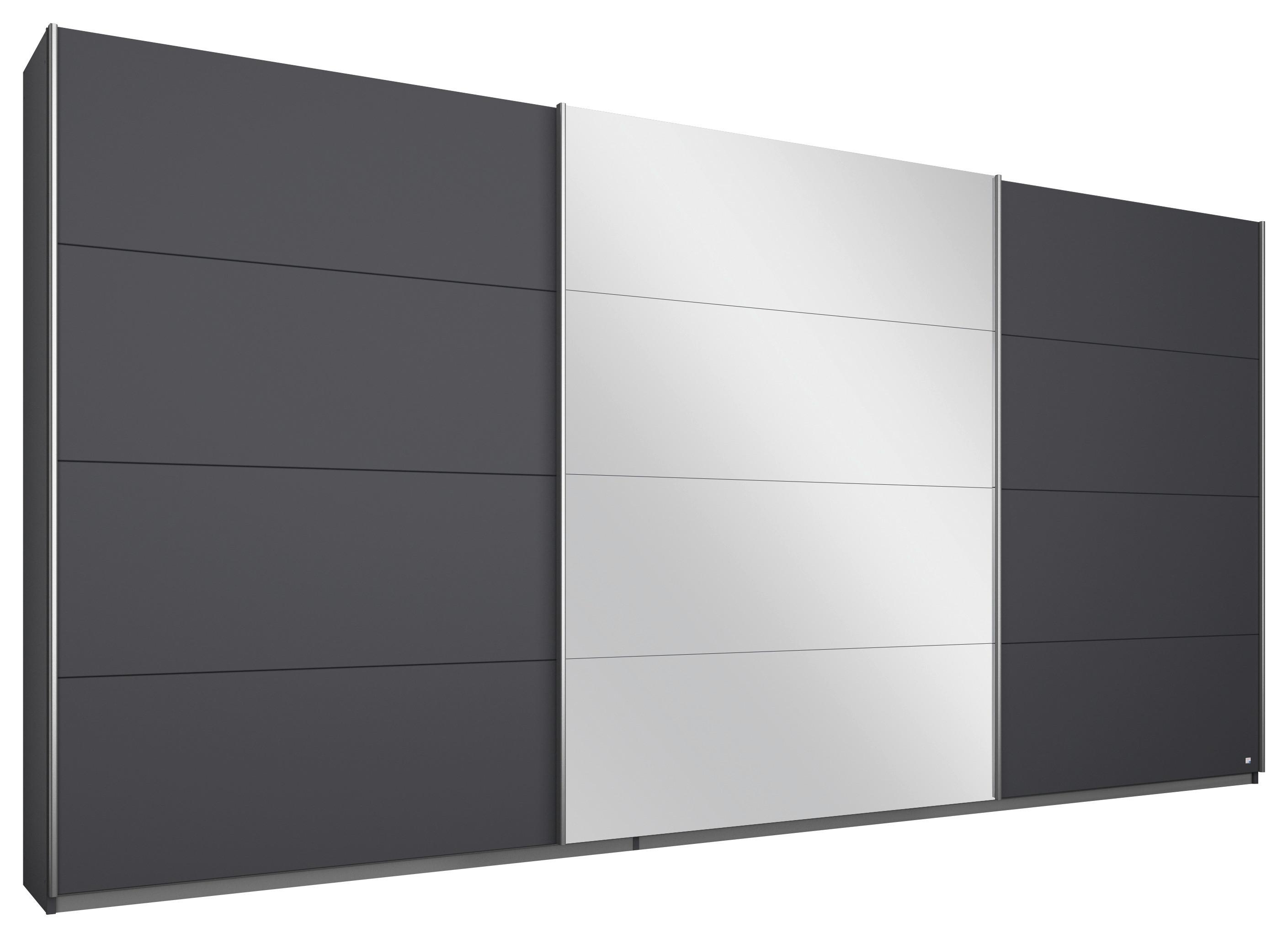 Ormar S Kliznim Vratima Miami - siva/boje aluminija, Moderno, drvni materijal/metal (361/210/62cm) - Modern Living