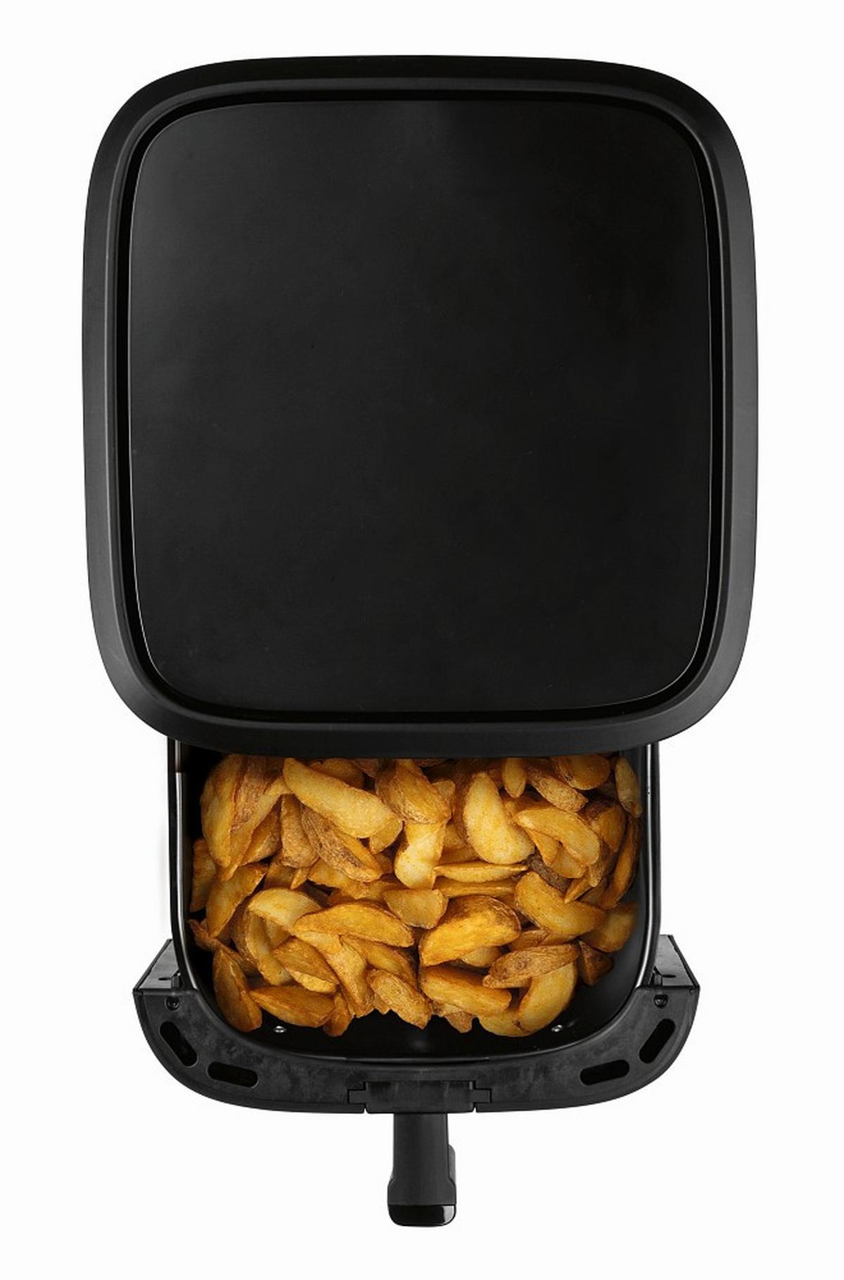 FRYTKOWNICA BEZTŁUSZCZOWA 19183 - czarny, Basics, tworzywo sztuczne/metal (39/28,6/33,5cm) - GOURMETMAXX