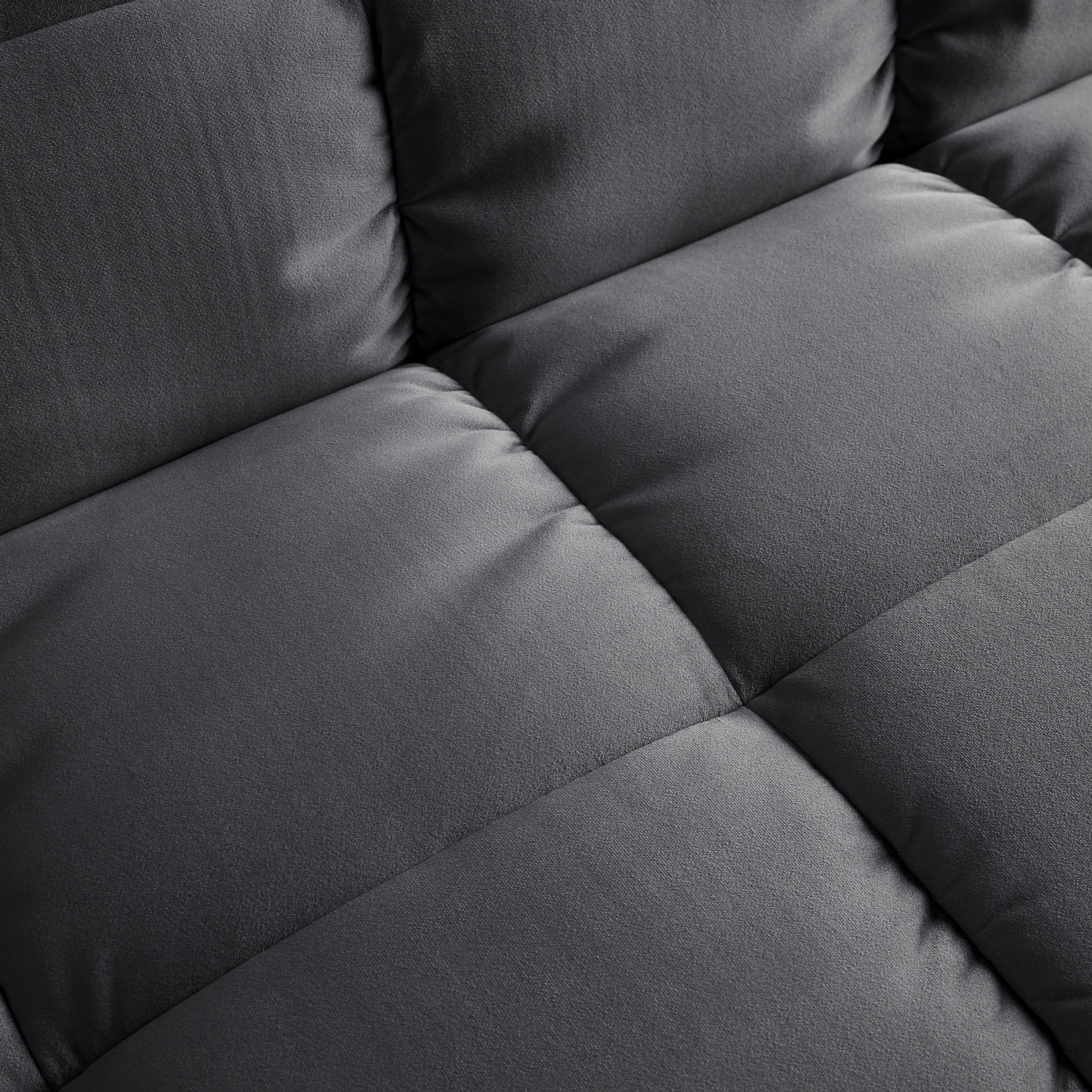 BÄDDSOFFA ALVA - mörkgrå/naturfärgad, Modern, trä/textil (185/80/88cm) - Bessagi Home