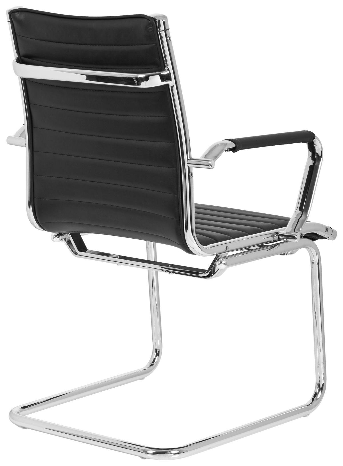 Konferenčni Stol Vermona V Pu, Črna - črna, Basics, kovina/tekstil (54/90/50cm) - MID.YOU