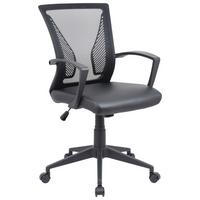 Vrtljivi Stol Offilo Pu, Črna - črna, Konvencionalno, kovina/umetna masa (48/92/46cm)
