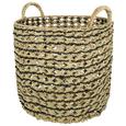 Korb Jenny in Natur Ø ca. 38cm - Schwarz/Naturfarben, Naturmaterialien/Metall (38/39cm) - Mömax modern living Korb Jenny in Natur Ø ca. 38cm - Schwarz/Naturfarben, Naturmaterialien/Metall (38/39cm) - Mömax modern living