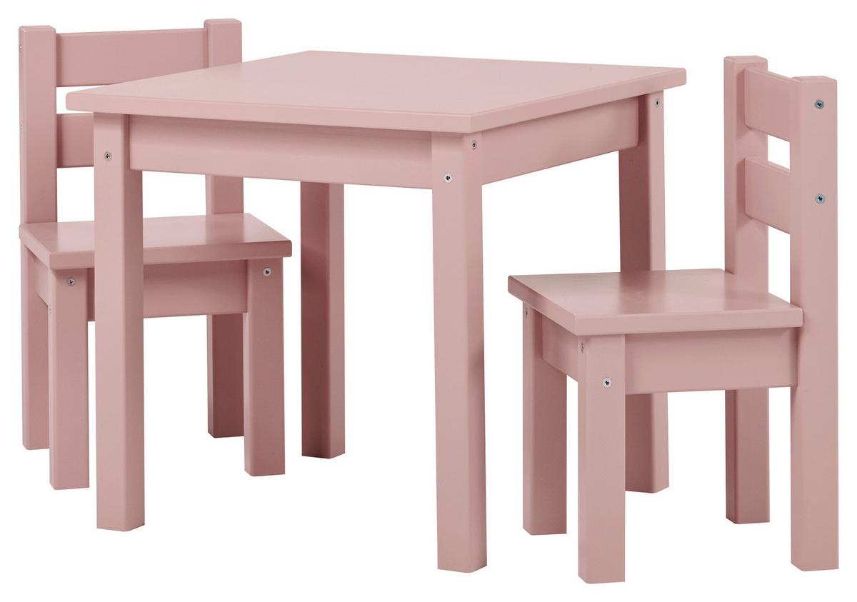 Kindersitzgruppe MADS Rosa Kiefer teilmassiv - Rosa, MODERN, Holz - MID.YOU
