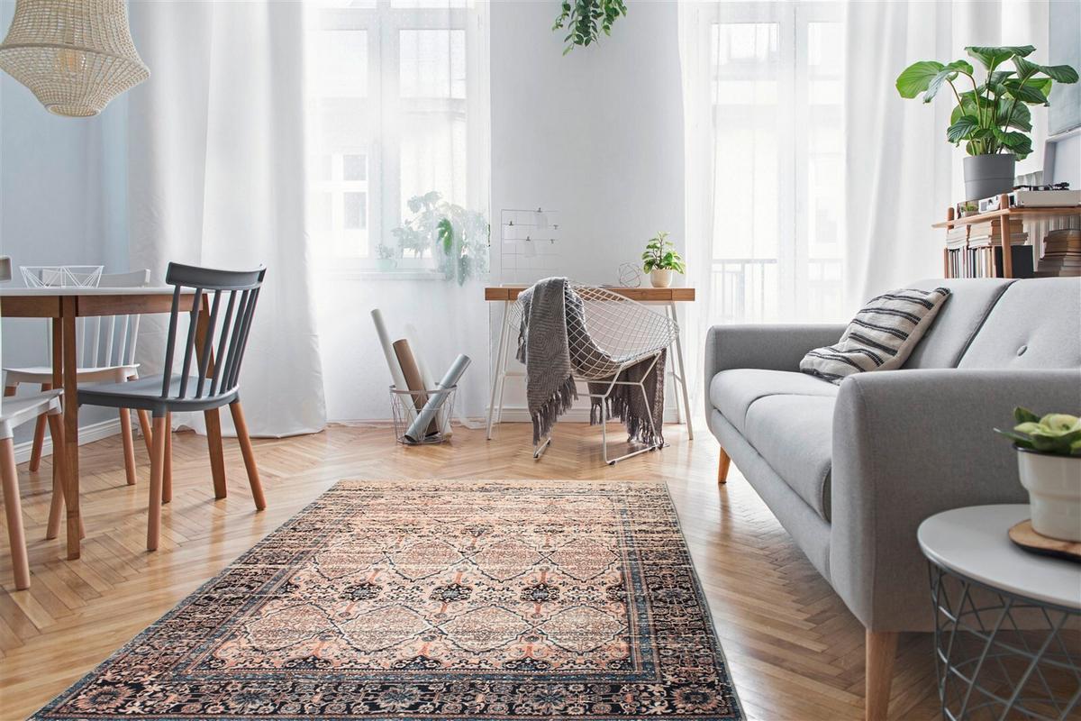 FLACHWEBETEPPICH Galaxy 1400 Beige / Blau - Blau/Beige, Basics, Textil (200/290cm) - Kayoom