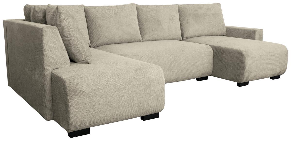 Canapea modulara VERONICE - albastru/taupe, Trend, textil (171/313/141cm) - Modern Living