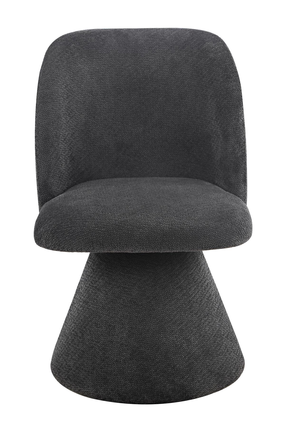 STUHL-SET BARI II S 2ER-SET - Anthrazit, MODERN, Textil/Metall (54/84/61cm) - MID.YOU