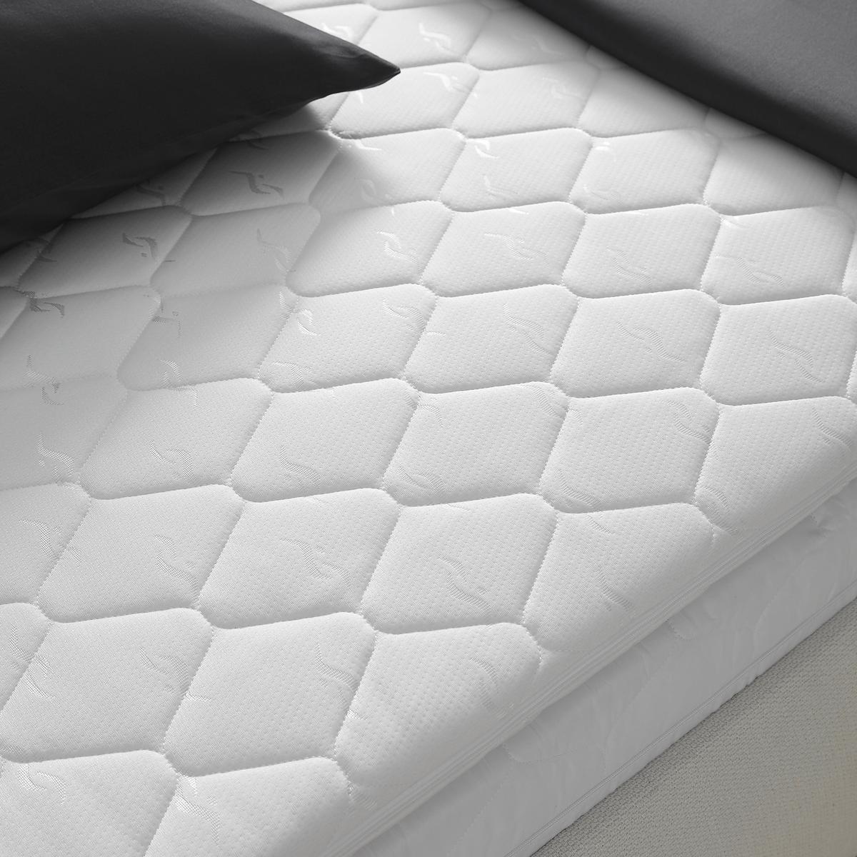 Polsterbett Inez Weiss ca. 180x200cm - Weiss/Silberfarben, Konventionell, Holz/Holzwerkstoff (180/200cm) - Premium Living