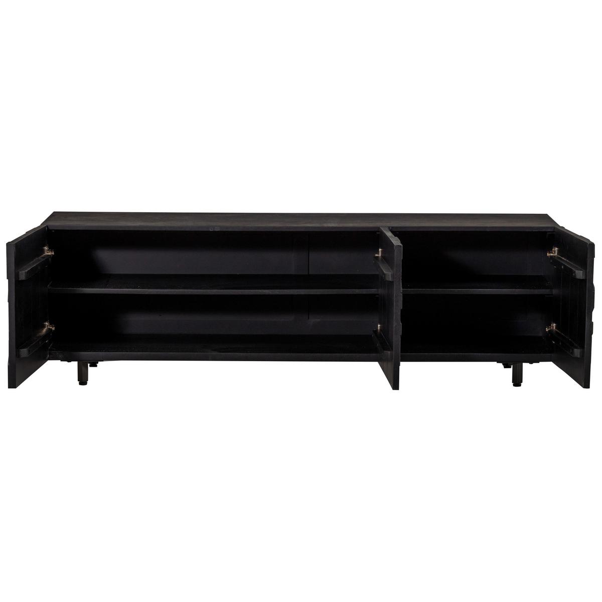 Lowboard Counter Schwarz B: 160cm - Schwarz, Design, Holz (160/50/45cm) - Livetastic