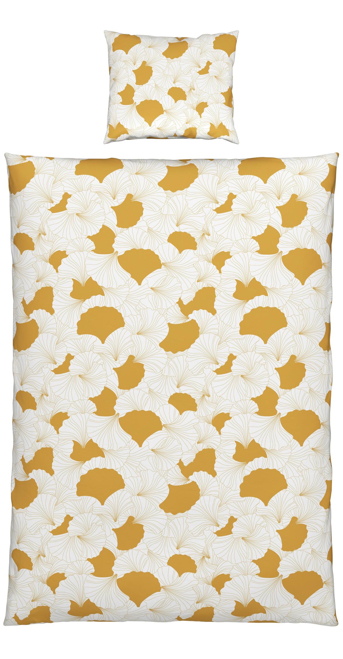BETTWÄSCHESET GINGKO - Gelb, Modern, Textil (160/210cm) - Modern Living
