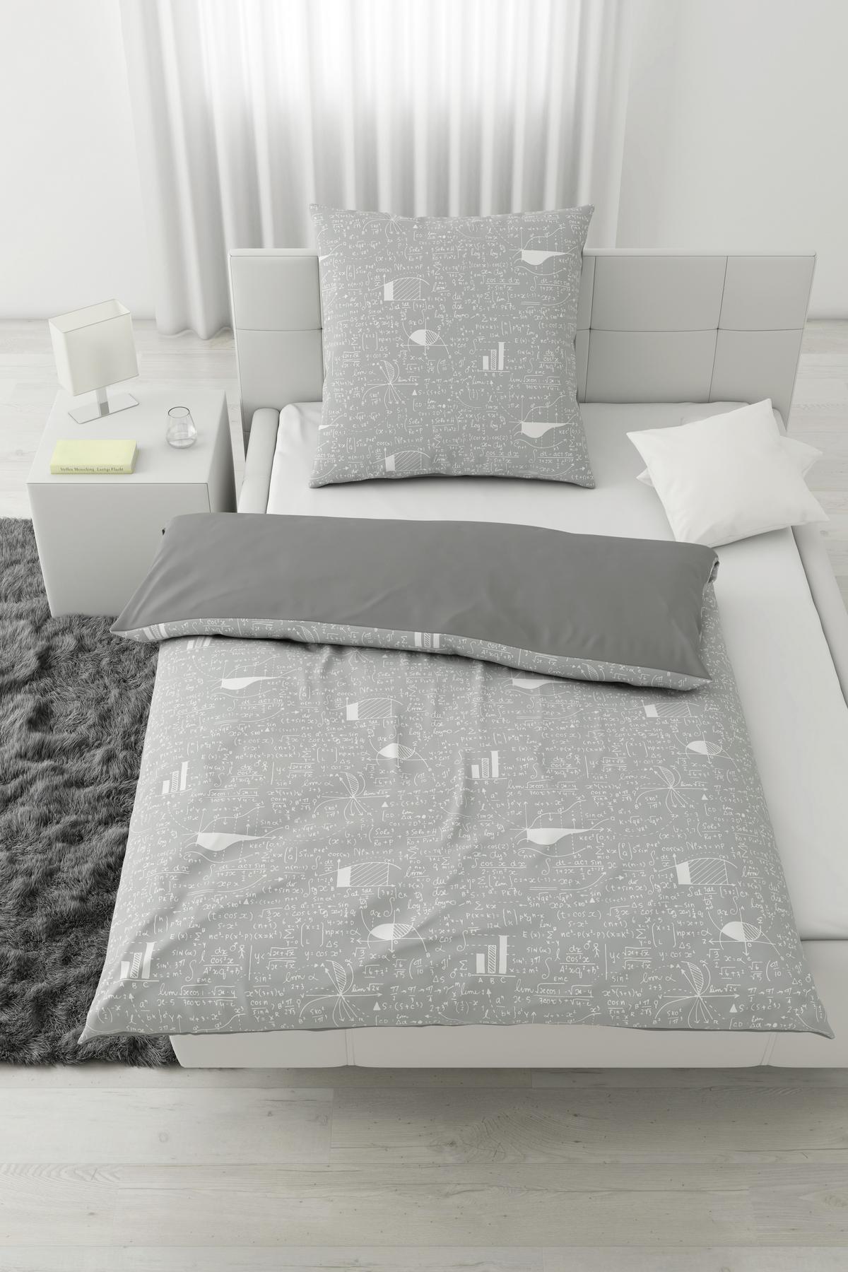 Bettwäsche Sheldon Wende Grau ca. 135x200cm - Grau, Textil (135/200cm) - Modern Living