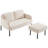 2-SITS SOFFA MIAMI -BASED- - beige/svart, Modern, metall/trä (120/73,5/77cm) - Based