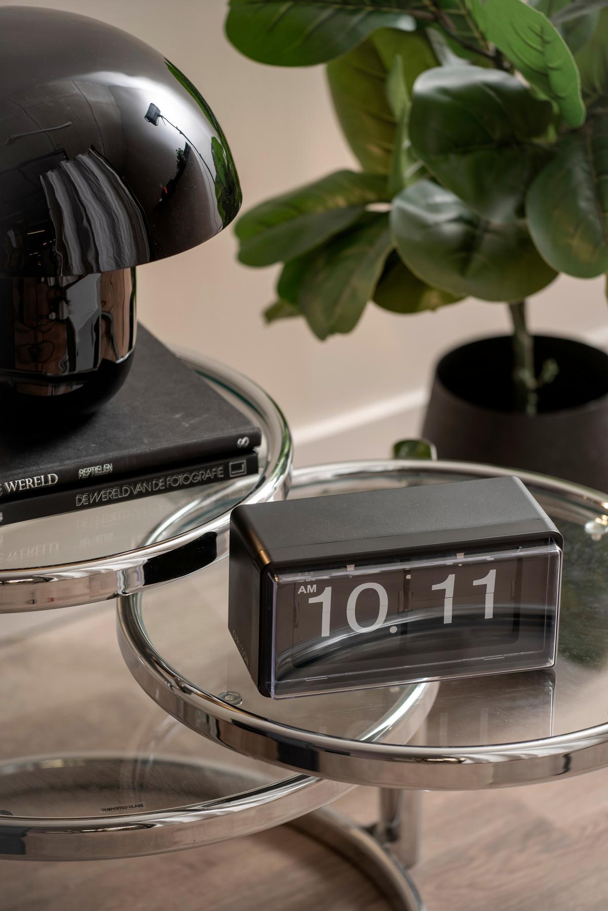 ZEGAR ŚCIENNY RETRO BOXED FLIP - czarny, Basics, tworzywo sztuczne (20/10/10cm) - Karlsson