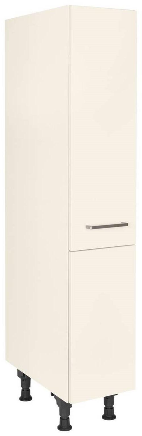 Apothekerschrank Touch Magnolie - Edelstahlfarben/Magnolie, MODERN, Holzwerkstoff/Metall (30/168/58cm) - Nobilia
