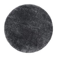 Hochflorteppich Brilliant Grau Ø ca. 120cm - Grau, Basics, Textil (120cm)