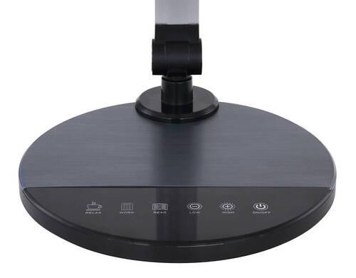 LED-Schreibtischleuchte Konsti Schwarz/Alu max. 10 Watt - Schwarz/Alufarben, Basics, Kunststoff/Metall (50/19,2/90,5cm) - Globo