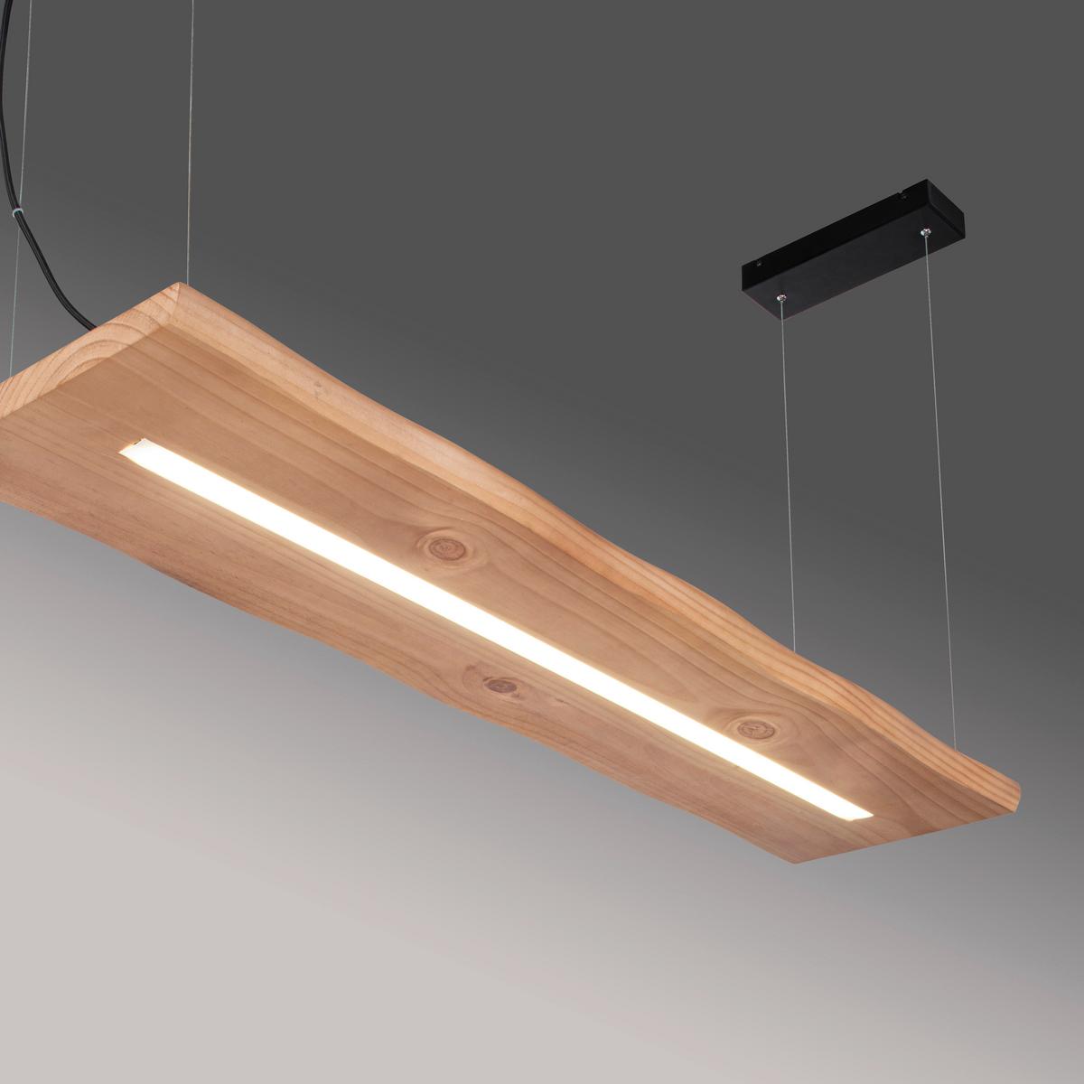 LAMPA WISZĄCA LED 2625-79 PALMA - kolor naturalny/czarny, Natur, tworzywo sztuczne/metal (120/30/120cm) - Paul Neuhaus