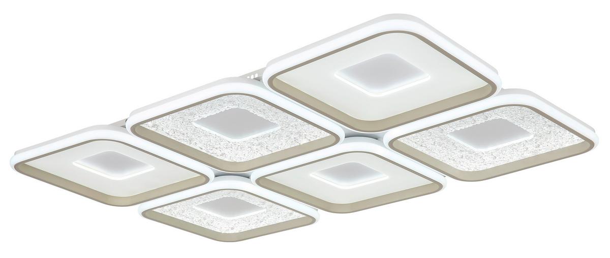 Led-deckenleuchte 48097-120 Mosaiko - Sandfarben/Klar, Design, Kunststoff/Metall (100,1/67/7,8cm) - Globo