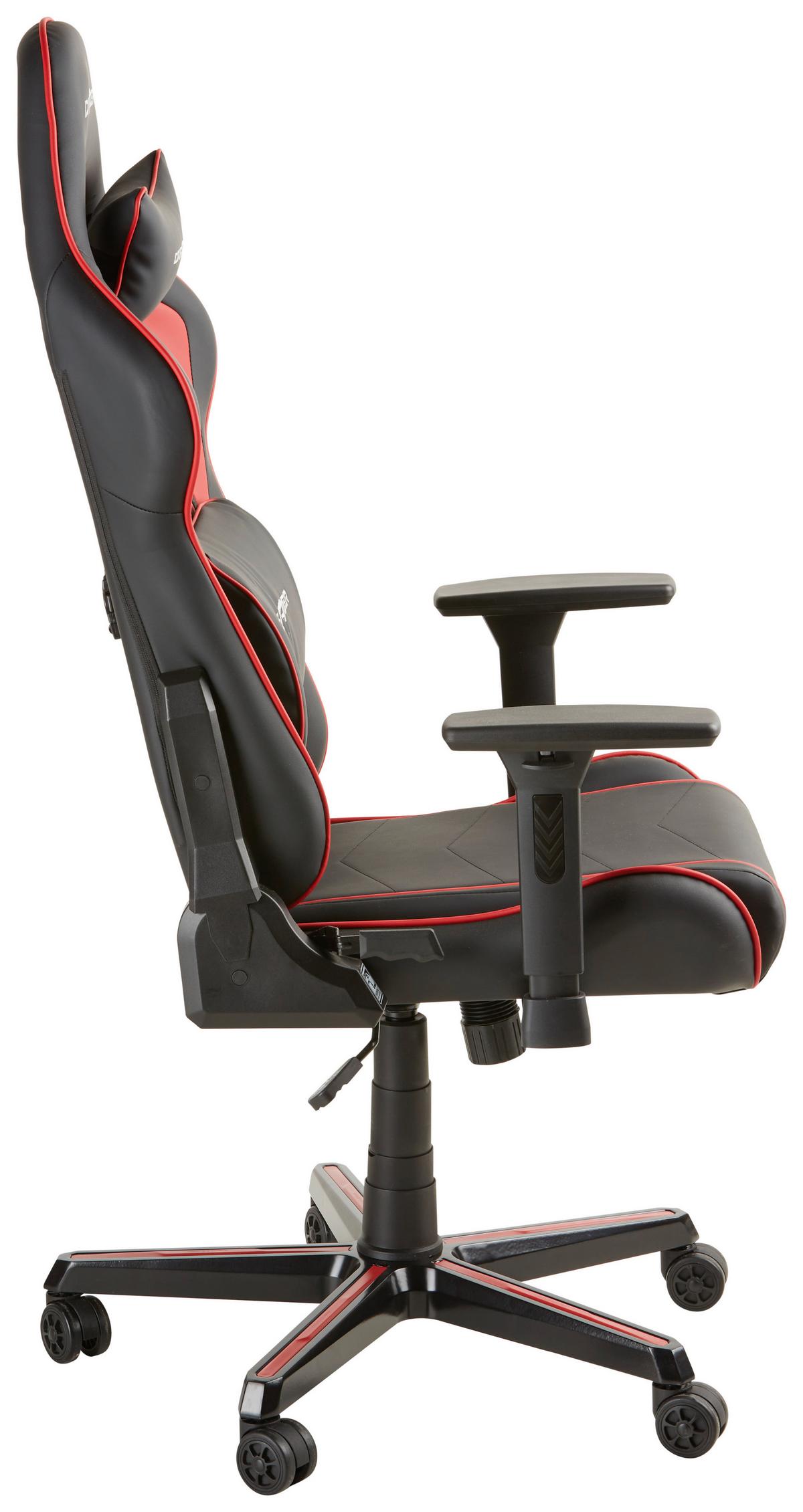 Gaming Stol Dx Racer P08, Črna, Rdeča - rdeča/črna, Moderno, kovina/tekstil (64/123/64cm) - Mömax