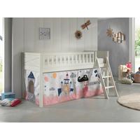 Spielbett Scott ca. 90x200 cm Weiß - Naturfarben/Weiß, ROMANTIK / LANDHAUS, Holz (90/200cm) - Vipack
