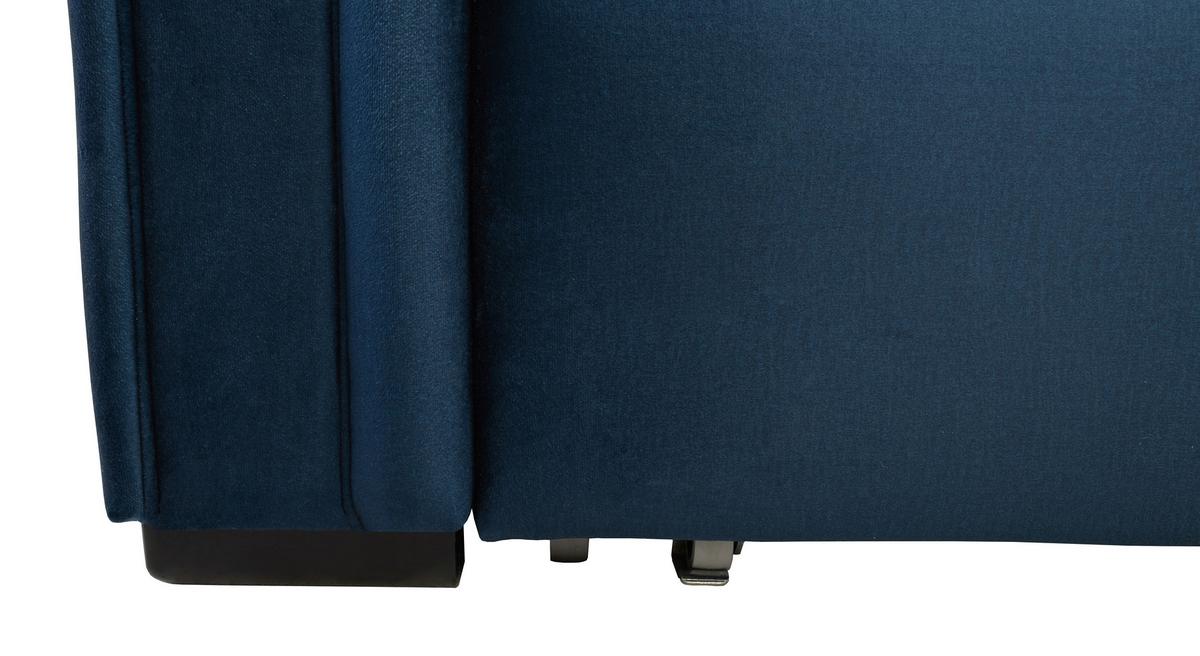 CANAPEA EXTENSIBILĂ CUPIDO - albastru închis, Design, textil (213/86/99cm) - Mömax