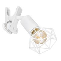 Svetilka S Sponko Xara I - bela, Basics, kovina/umetna masa (13/9,2/18,8cm) - Globo