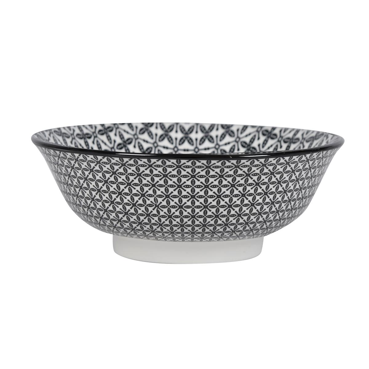 Suppenteller Shiva Schwarz/Weiß - Schwarz/Weiß, LIFESTYLE, Keramik (21/7,8cm) - Mömax