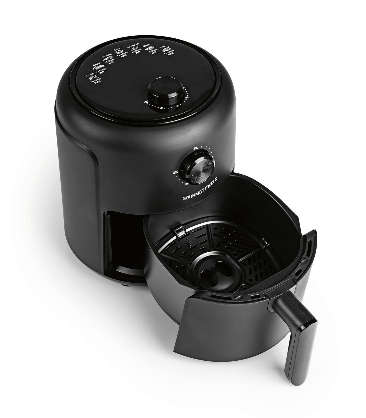 Heißluftfritteuse Gourmetmaxx Schwarz ca. 2,3 l - Schwarz, MODERN, Kunststoff/Metall (23/30,5/28,5cm) - TV - Unser Original