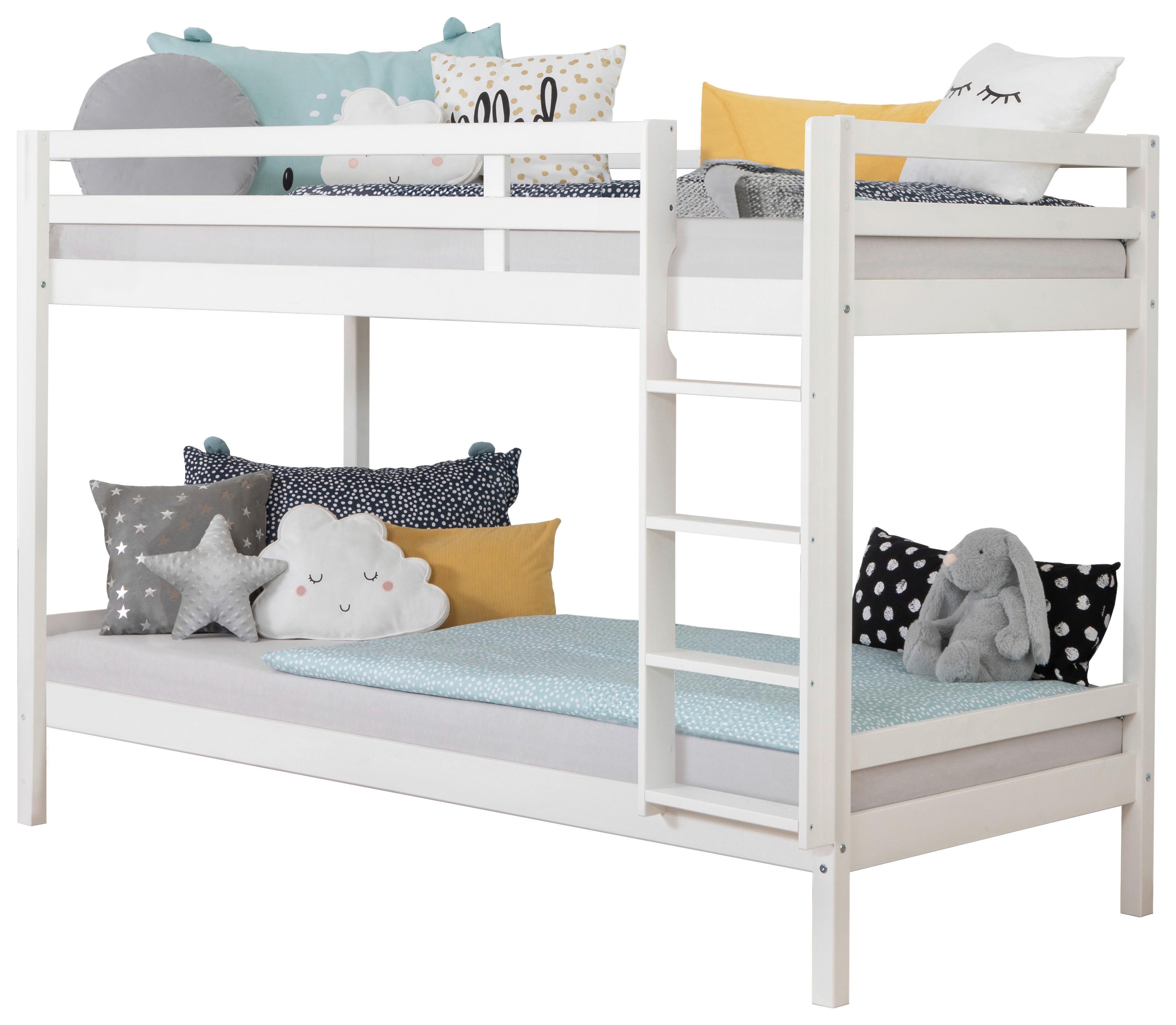 Etagenbett Rene Weiß ca. 90x200cm - Weiß, MODERN, Holz (90/200cm) - MID.YOU