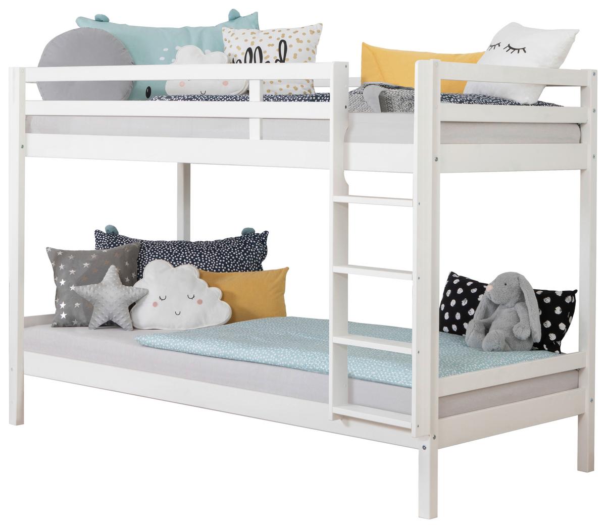 Etagenbett Rene Weiß ca. 90x200cm - Weiß, MODERN, Holz (90/200cm) - MID.YOU