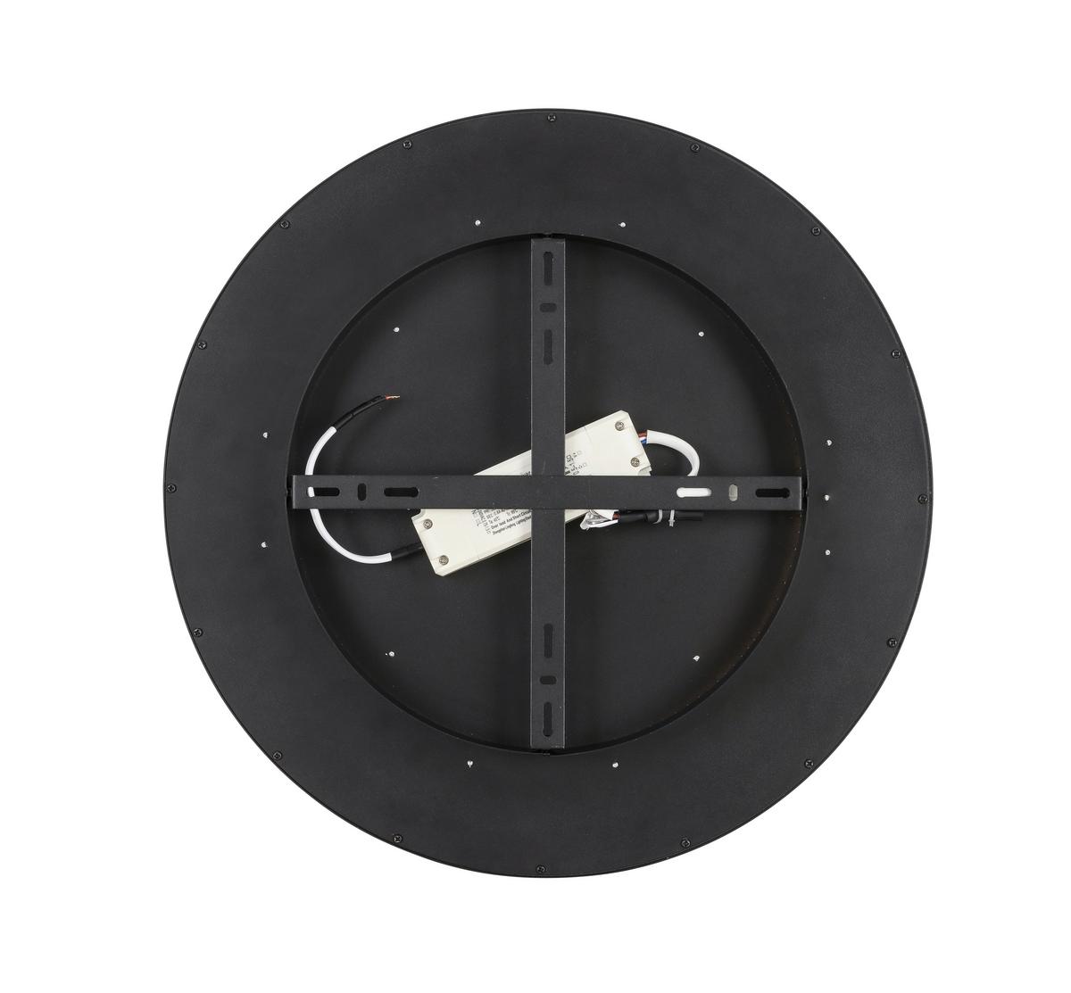 LAMPA SUFITOWA LED MOON - czarny, Design, tworzywo sztuczne/metal (45/10,5cm) - Novel