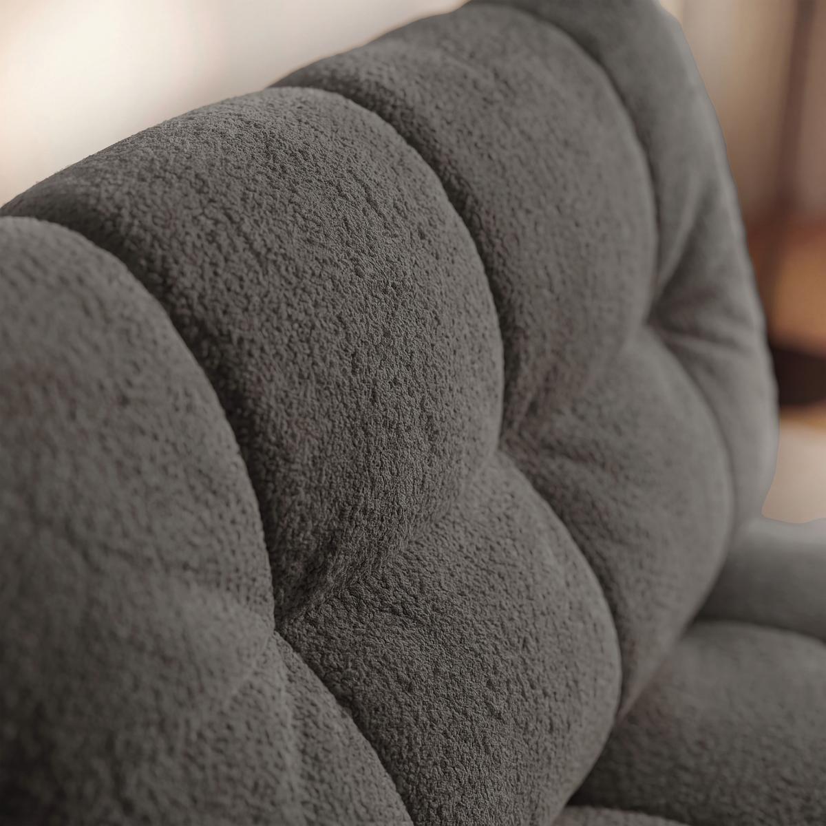 Schlafsessel Liara Webstoff Dunkelgrau - Dunkelgrau/Schwarz, MODERN, Holz/Textil (88/87/110cm) - Bessagi Home