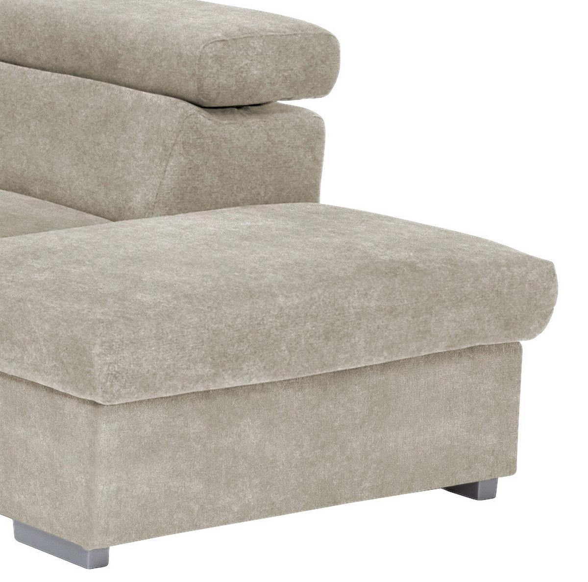 Wohnlandschaft Milla Beige ca. 252x217 cm - Beige, Basics, Holz/Textil (252/217cm) - MID.YOU
