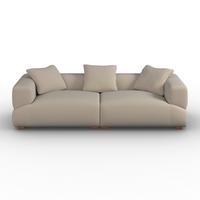 Sofa Talia Samt Beige - Khaki/Beige, MODERN, Holz/Textil (237/60,5/98cm) - Bessagi Home